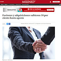 Fusiones y adquisiciones subieron 10 por ciento hasta agosto